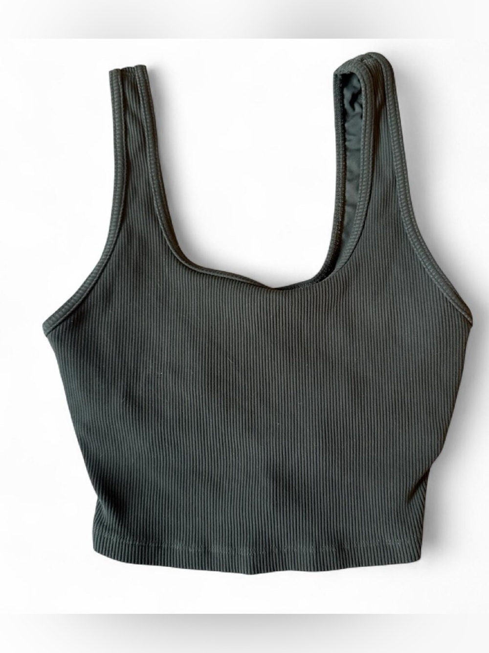 Aerie Longline Ribbed Scoop Neck Crop Sports Bra